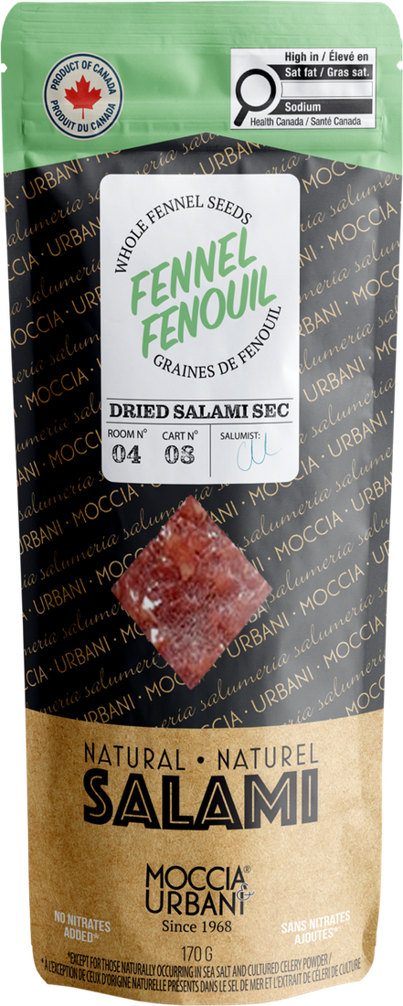 Moccia & Urbani Fennel dried salami, 170g