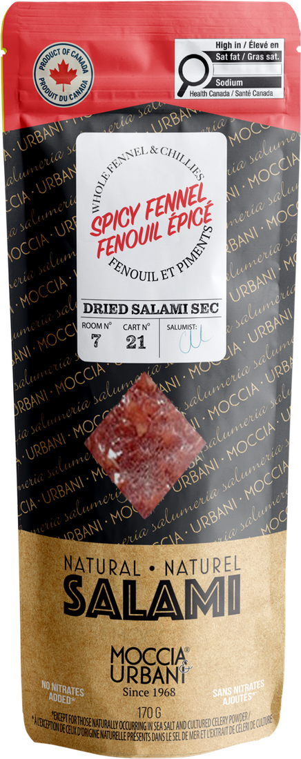Moccia & Urbani Spicy Fennel dried salami, 170g